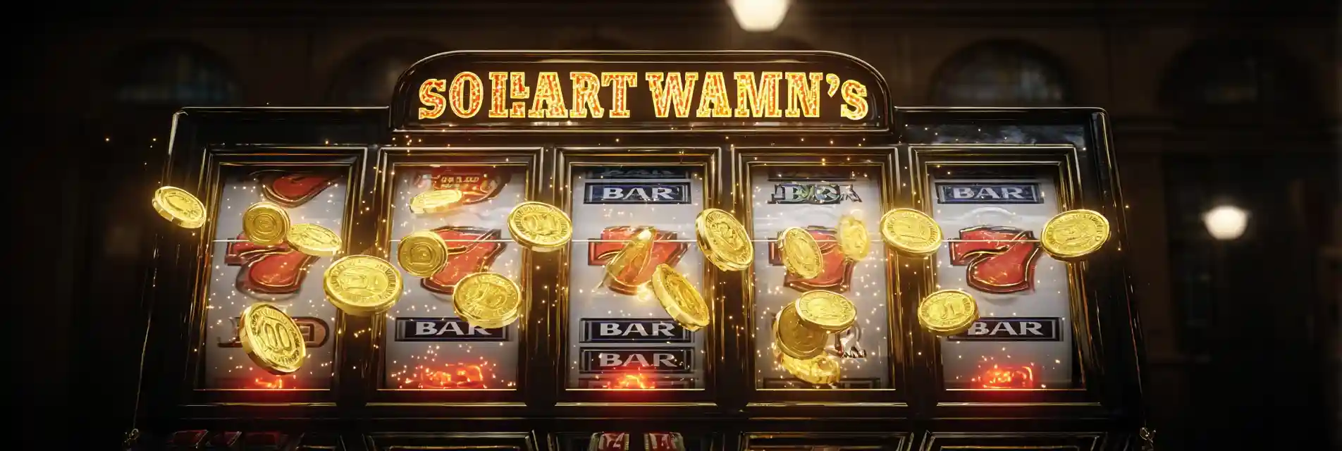 Las Vegas-themed slot game interface with colorful reels