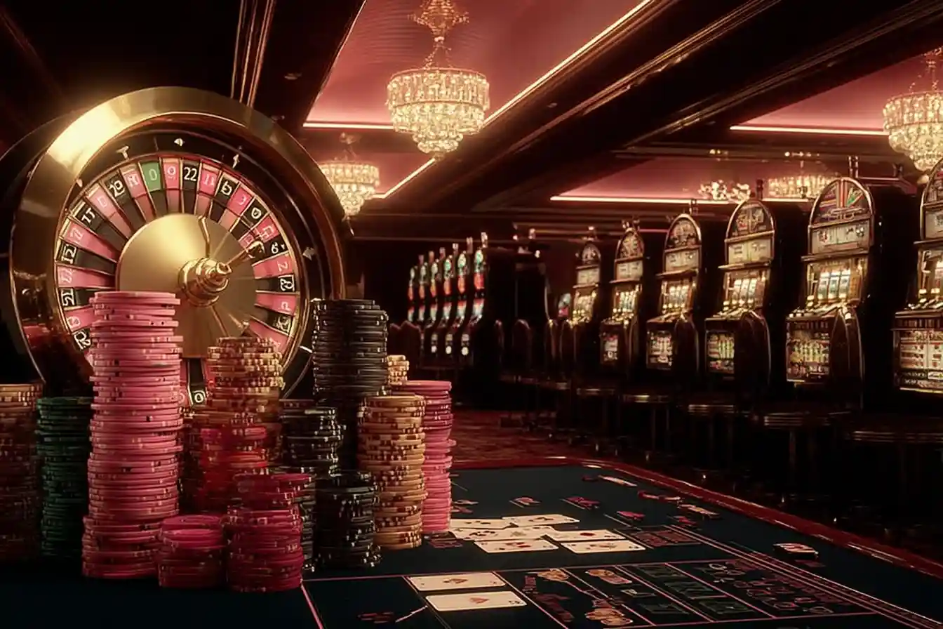 Vintage Vegas slot machine with classic symbols
